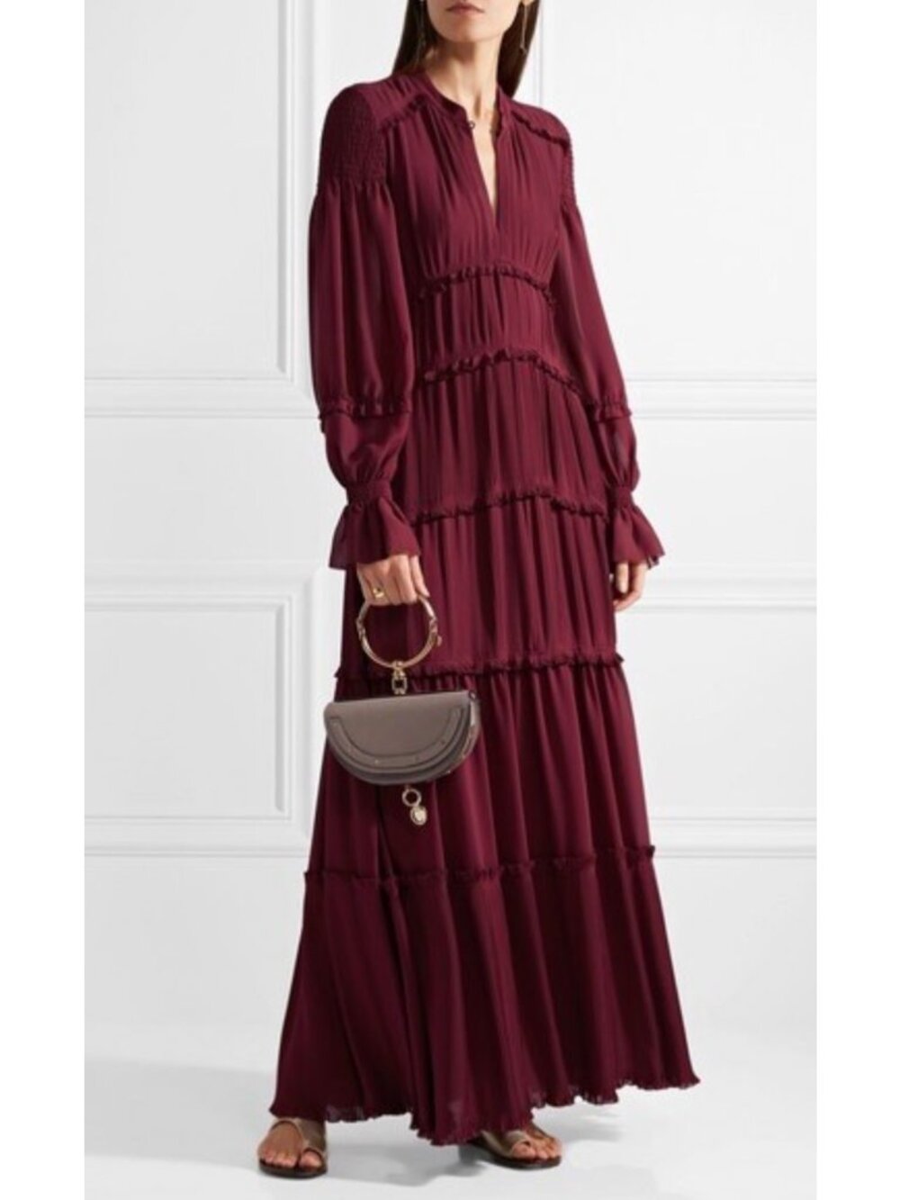 Tory Burch Stella Gown in Red Cordovan Size 2